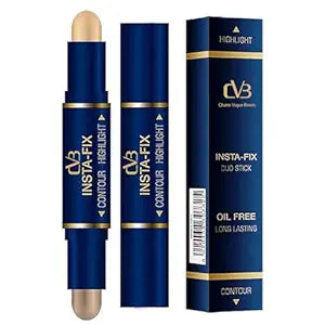 CVB Ultra Hd Insta-Fix Duo Stick Oil Free Long Lasting Highlighter +Contour Stick