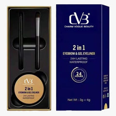 CVB 2 IN 1 EYEBROW & GEL EYELINER 24H LASTING WATERPROOF