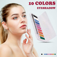 CVB 10 Colours Eyeshadow for Sultry, Glimmering and Subtle Looks, Coveted Shades Colour Pallet for Long Lasting Eye Make-Up