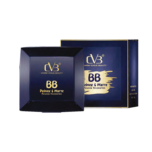 CVB C94 BB Primer & Matte Powder Foundation Lightweight Pressed Makeup Base with Long Lasting Finishing Coverage (