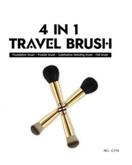 CVB 4 in 1 Travel Brush | With Ultra Soft Bristles | Face Powder Blending Brush | Dense and Fluffy brush
