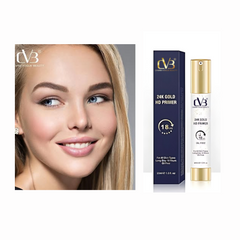 CVB 24K Gold HD Primer 18 hour- oil Free For All Types Skins