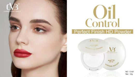 CVB OIL CONTROL MATTE SPF 20 WHITENING POWDER ABSORBS OIL & FIT ALL Compact (WHITE, 12 g)
