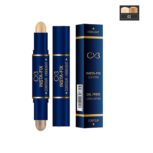 CVB 2IN1 HIGHLIGHT+CONTOUR INSTA-FIX DUO STICK OIL FREE LONG LASTING