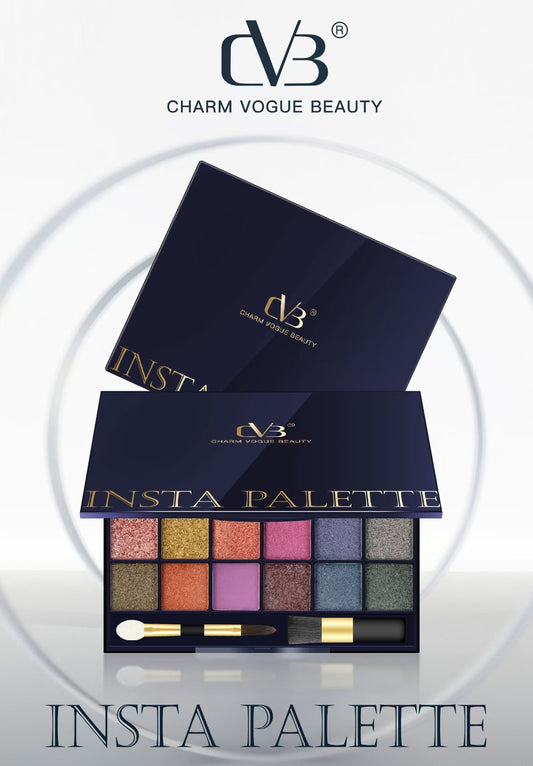 CVB INSTA PALEETE 24 EYESHADOW 1 BLUSH 1HIGHLIGHTER 1 CONTOUR 3 CREAM LIP GLOSS 3 EYEBROW POWDER C206