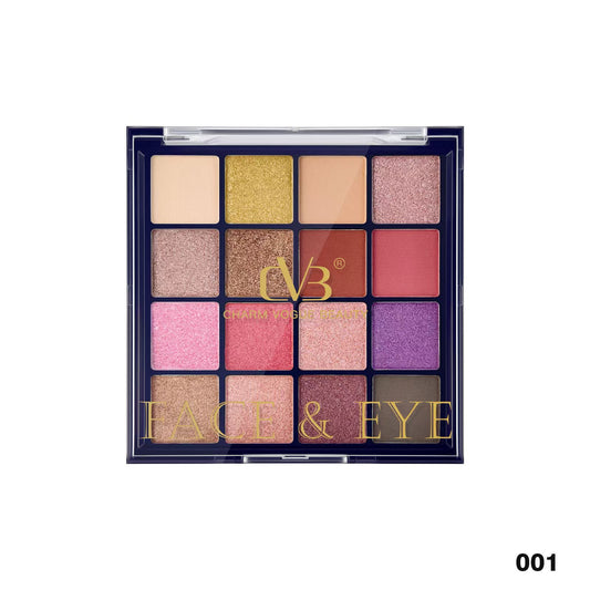 Cvb Face & Eye 16 Colors Eyeshadow Palette  C207 16G