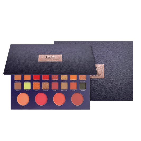 CVB C79 36 Color Makeup Palette for Deep Layering, Micro-Crystal Powder Colour Kit for Face & Eyes, Includes 4 Blush Powder (36 Shades, 90g)