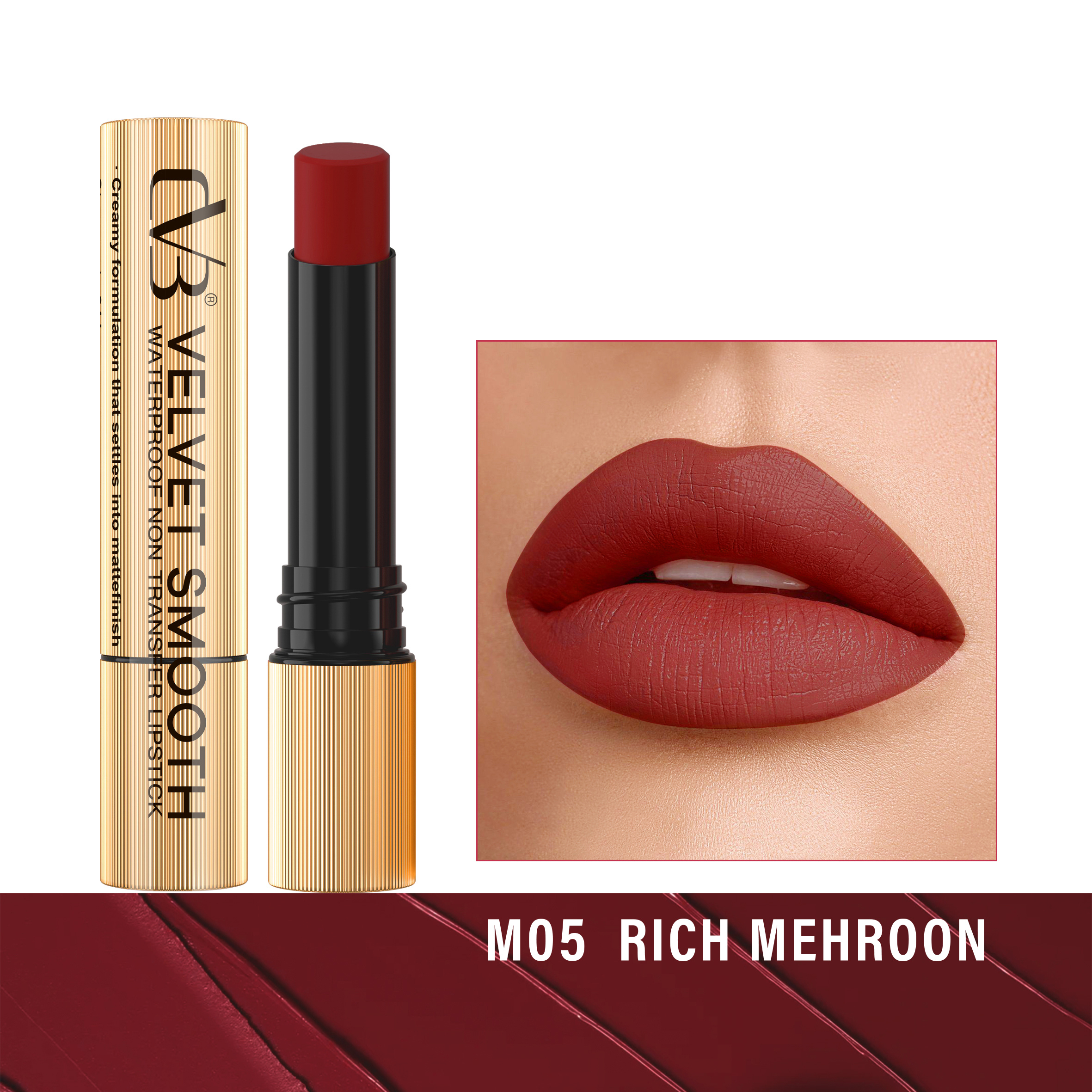 CVB Velvet Smooth Waterproof Non Transfer Lipstick C166