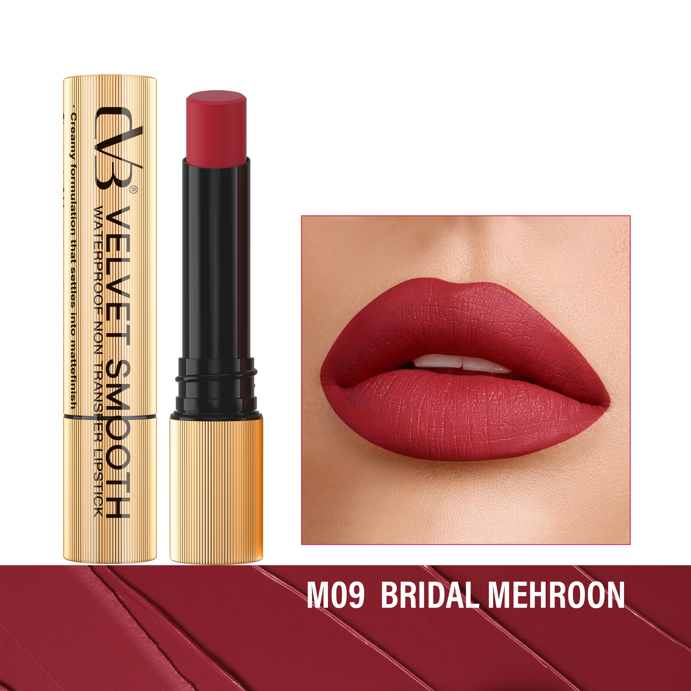 CVB Velvet Smooth Waterproof Non Transfer Lipstick C166