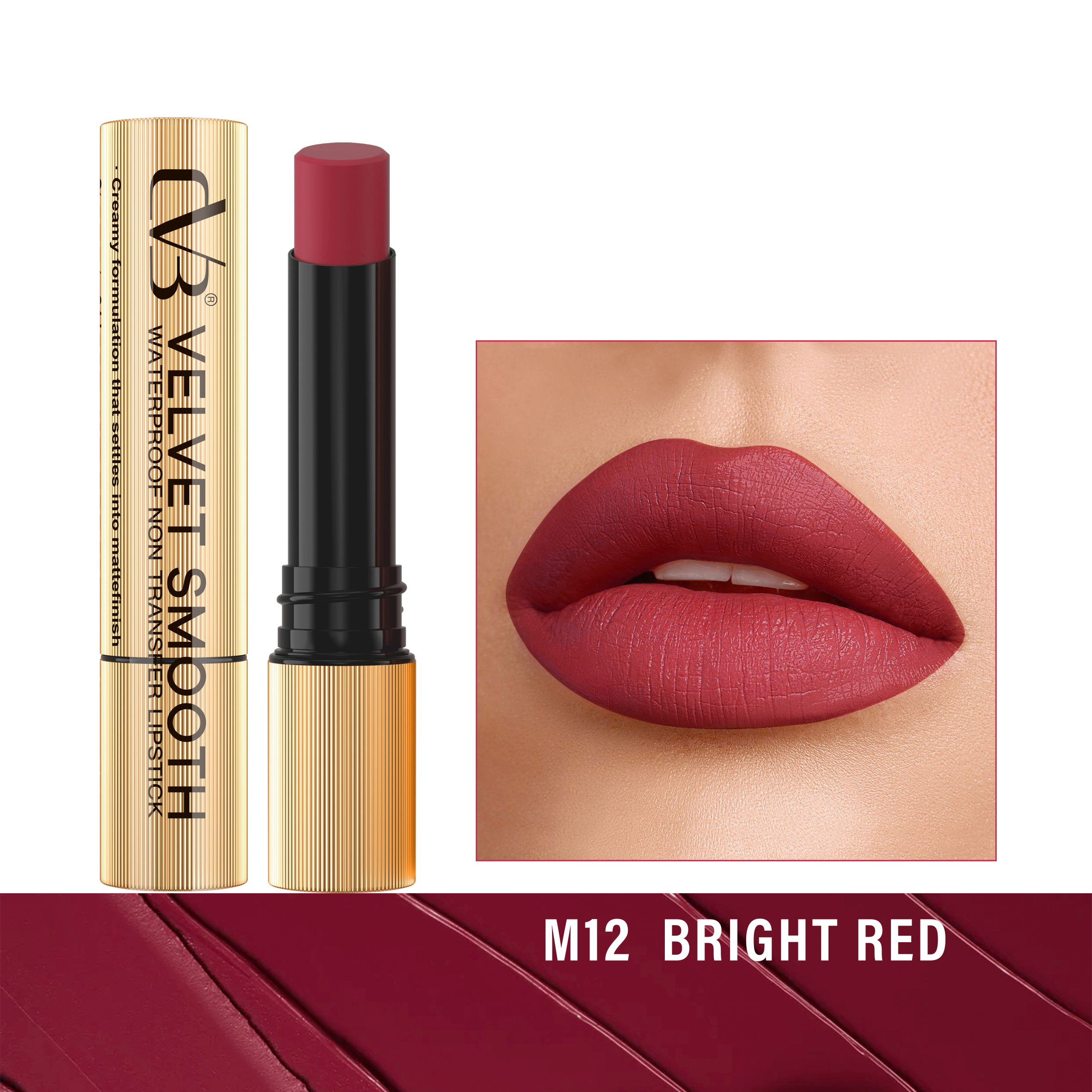 CVB Velvet Smooth Waterproof Non Transfer Lipstick C166