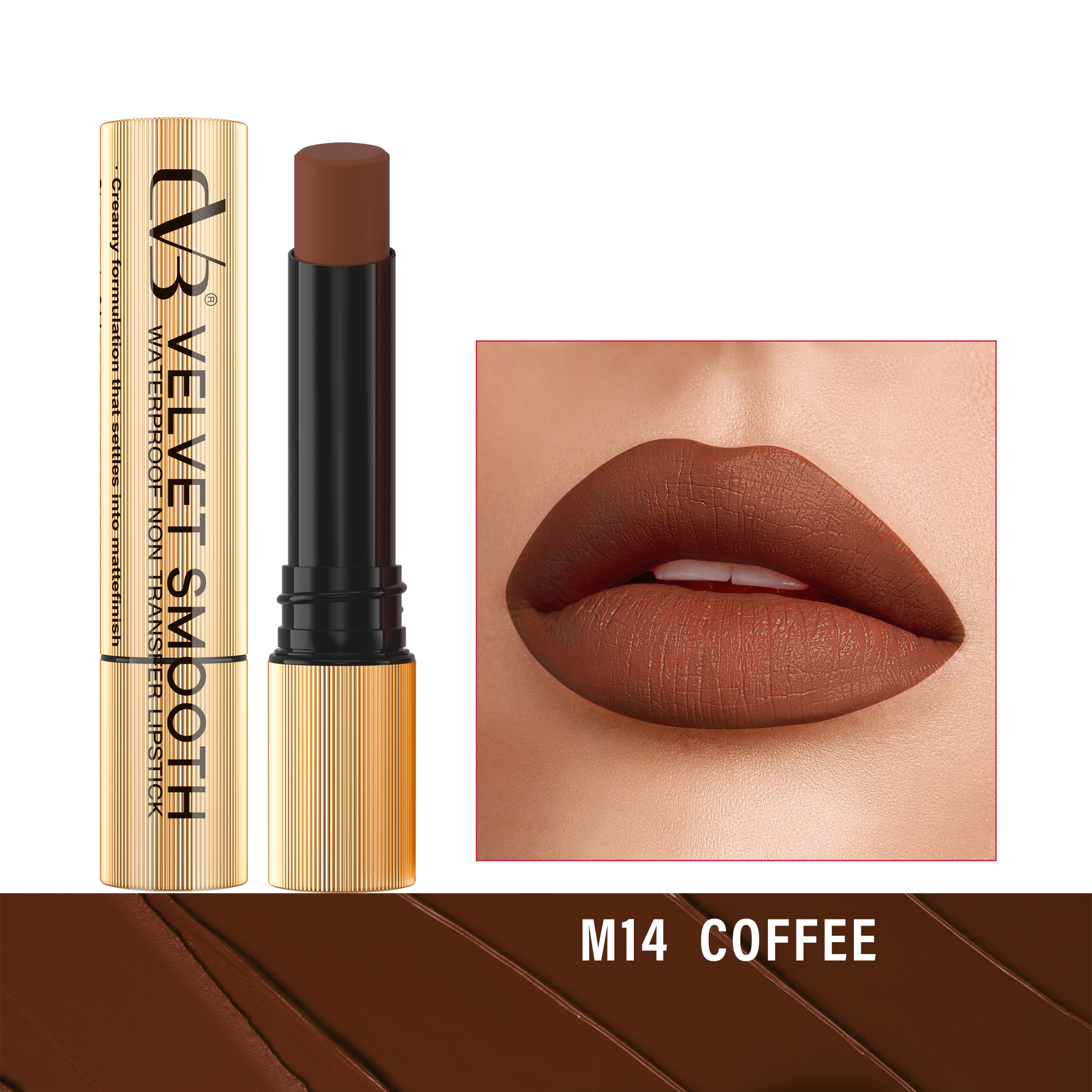 CVB Velvet Smooth Waterproof Non Transfer Lipstick C166