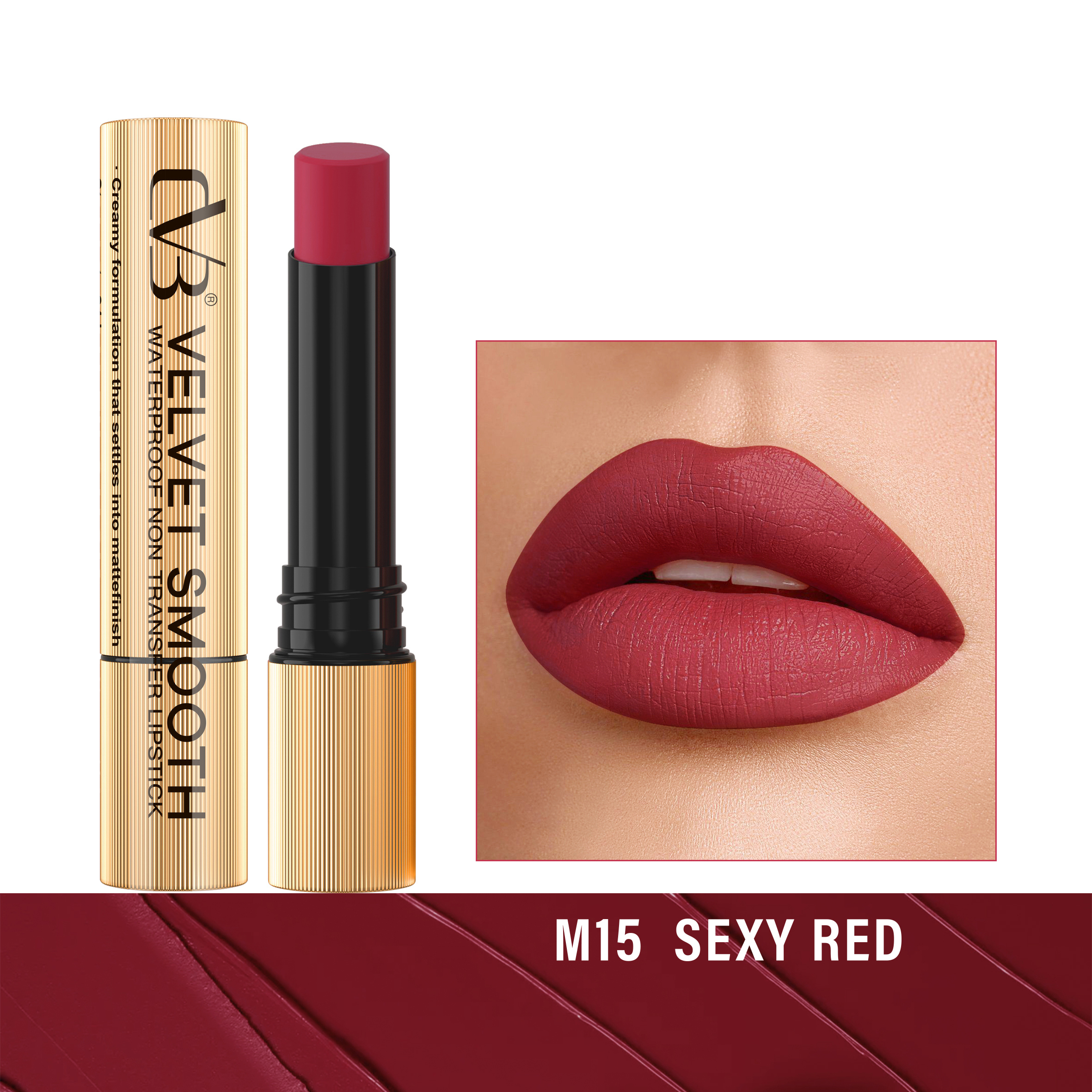 CVB Velvet Smooth Waterproof Non Transfer Lipstick C166