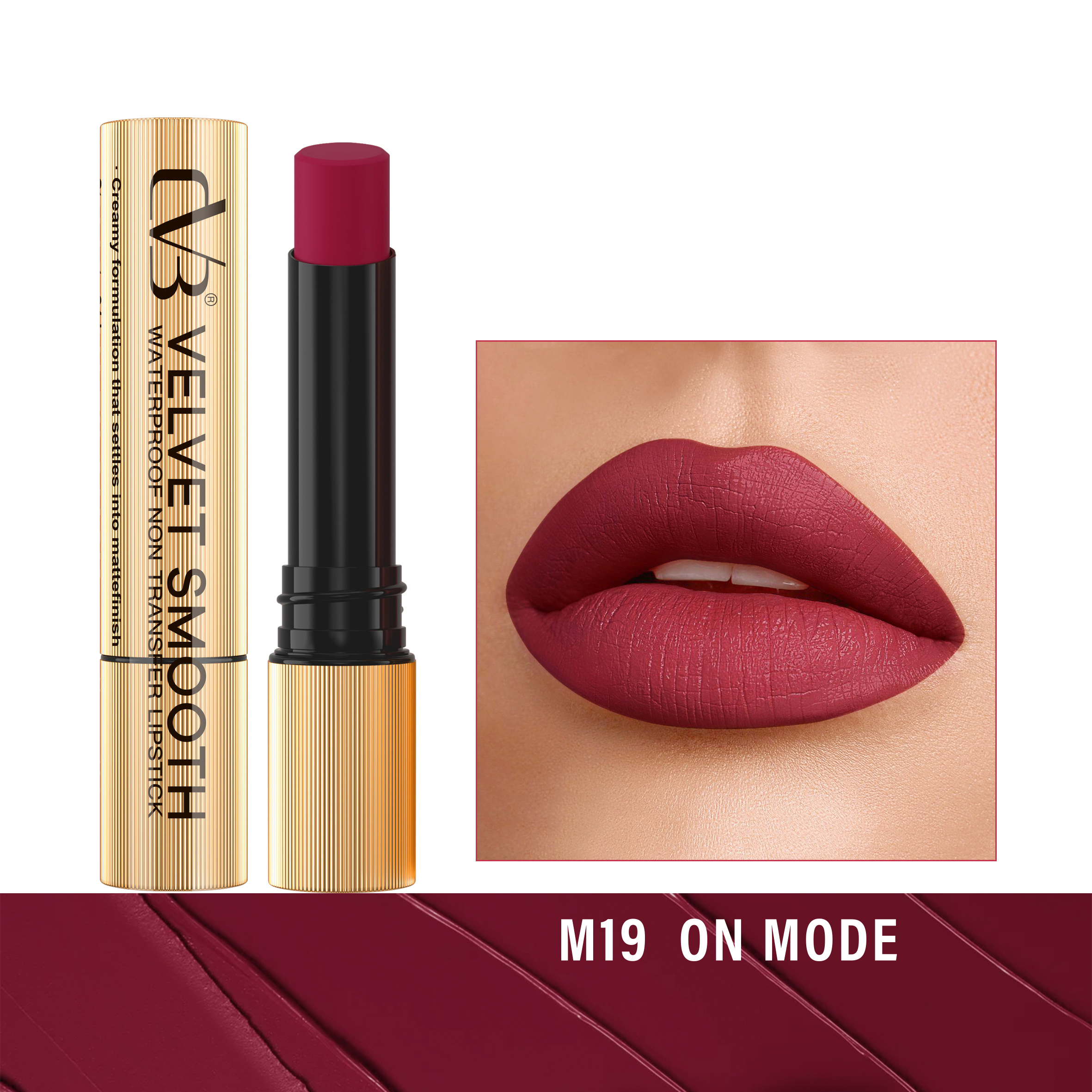 CVB Velvet Smooth Waterproof Non Transfer Lipstick C166