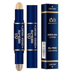 CVB Ultra Hd Insta-Fix Duo Stick  Oil Free Long Lasting   Highlighter +Contour Stick