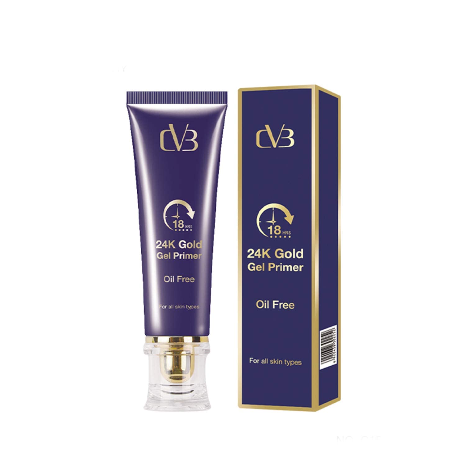 CVB  24K Gold Gel Primer for Pores Minimization, Anti-Ageing Oil-Free & Fragrance-Free Makeup Base (Gold, 40ml) C15