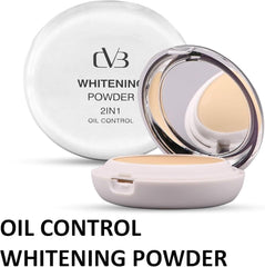 CVB Whitening Compact Powder 2 in 1 C30 – 20g | Oil Control & Brightening Face Powder | Long-Lasting Matte Finish Compact for All Skin Types