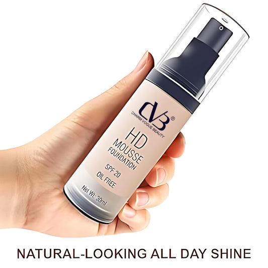 CVB FS706 HD Mousse Foundation SPF 20 – 30ml | Oil-Free, Lightweight Full Coverage Foundation for Smooth & Flawless Skin | Long-Lasting Matte Finish