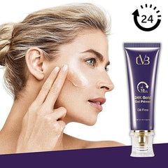 CVB C15 24K Gold Gel Primer for Pores Minimization, Anti-Ageing Oil-Free & Fragrance-Free Makeup Base (Gold, 40ml)