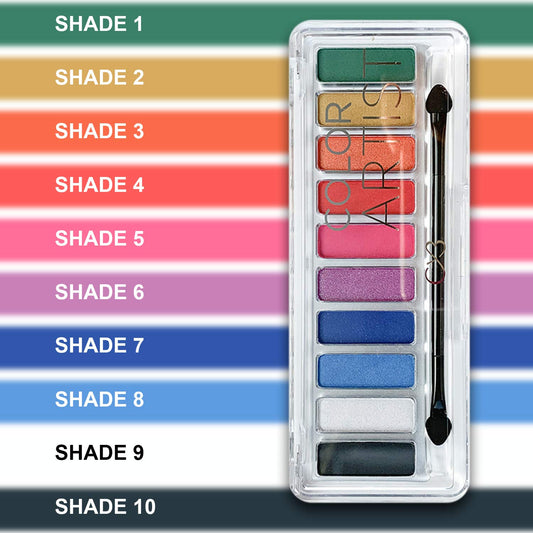 CVB  10 Colours Eyeshadow for Sultry, Glimmering and Subtle Looks, Coveted Shades Colour Pallet for Long Lasting Eye Make-Up