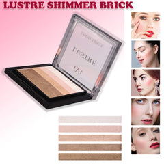 CVB C35 Lustre Shimmer Brick for Skin Radiance, Instant Glow Highlighter for Face Makeup (Shade 03, 9g)