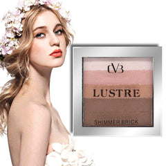 CVB C35 Lustre Shimmer Brick for Skin Radiance, Instant Glow Highlighter for Face Makeup (Shade 03, 9g)