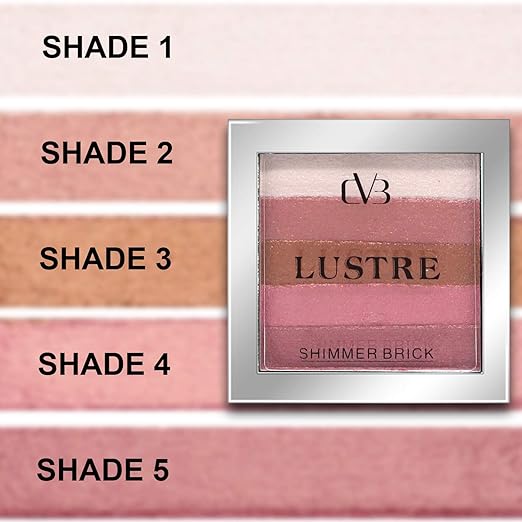 CVB C35 Lustre Shimmer Brick for Skin Radiance, Instant Glow Highlighter for Face Makeup Buy 2 Get 1 Free