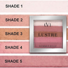 CVB C35 Lustre Shimmer Brick for Skin Radiance, Instant Glow Highlighter for Face Makeup (Shade 03, 9g)
