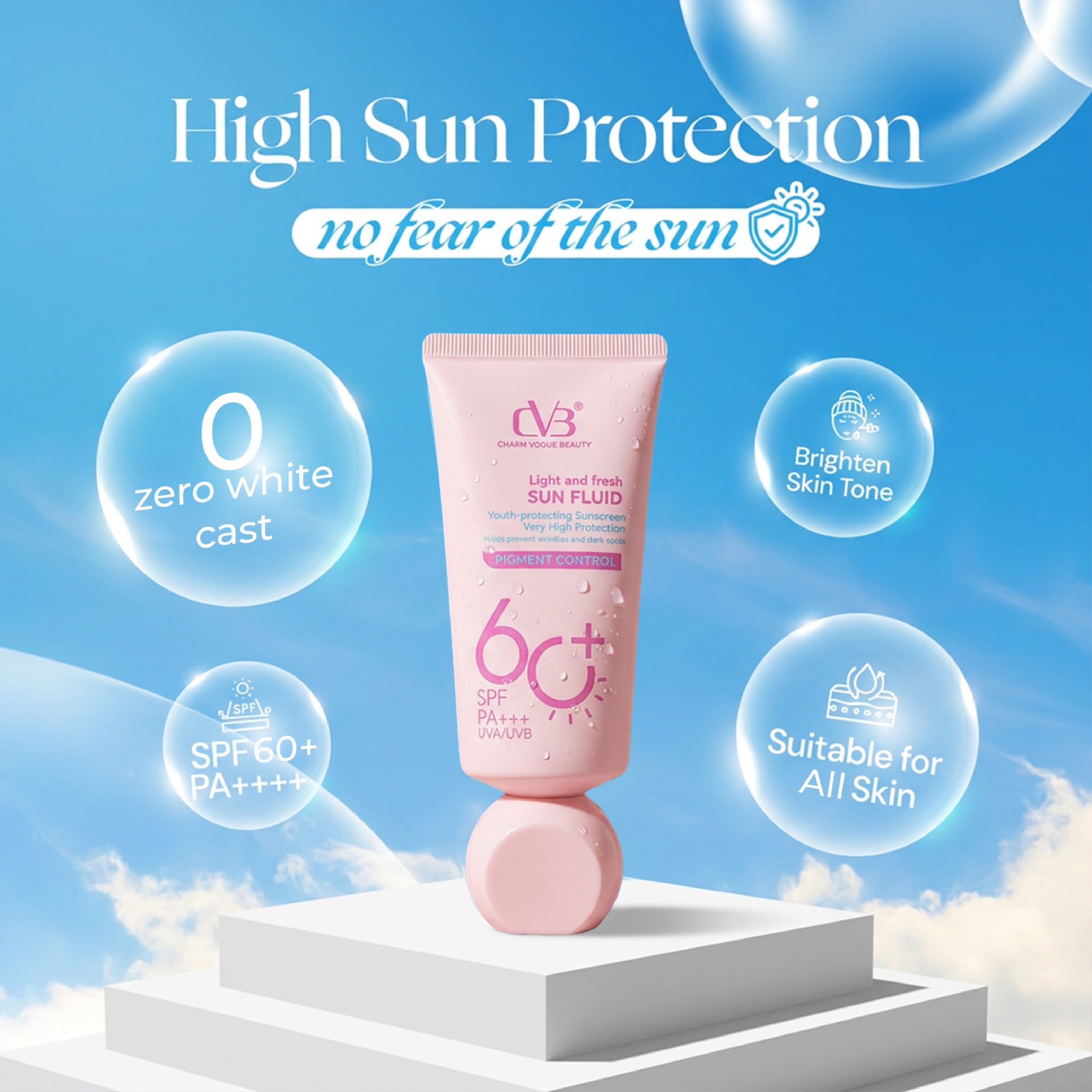 cvb sun fluid pigment control 65 spf pa