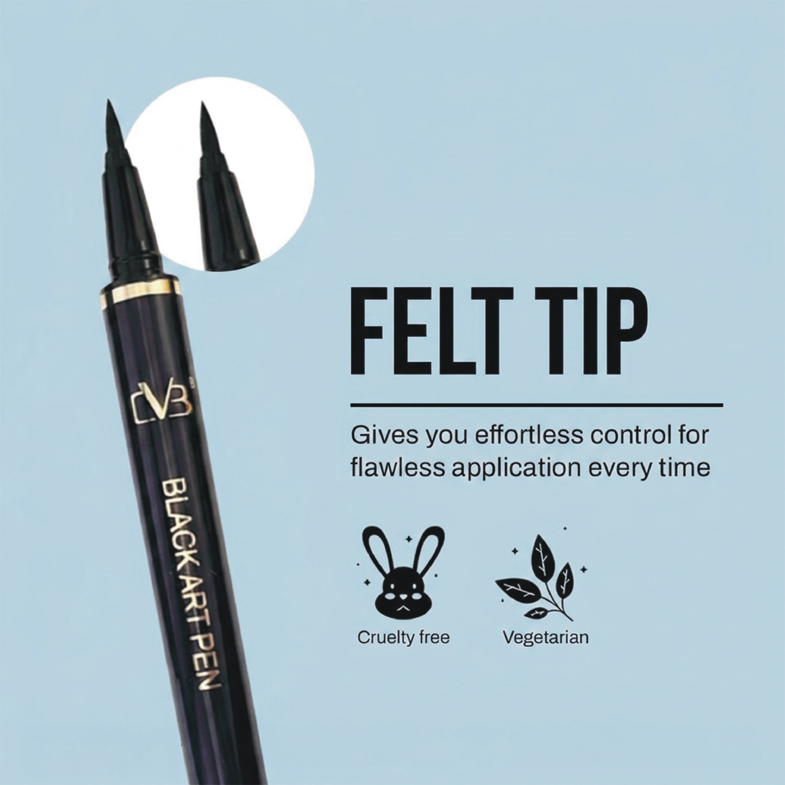 CVB  Black Art Liquid Pen Eyeliner