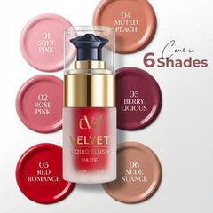 CVB Velvet Liquid Blush Matte Glides On skin  Lasting Glow