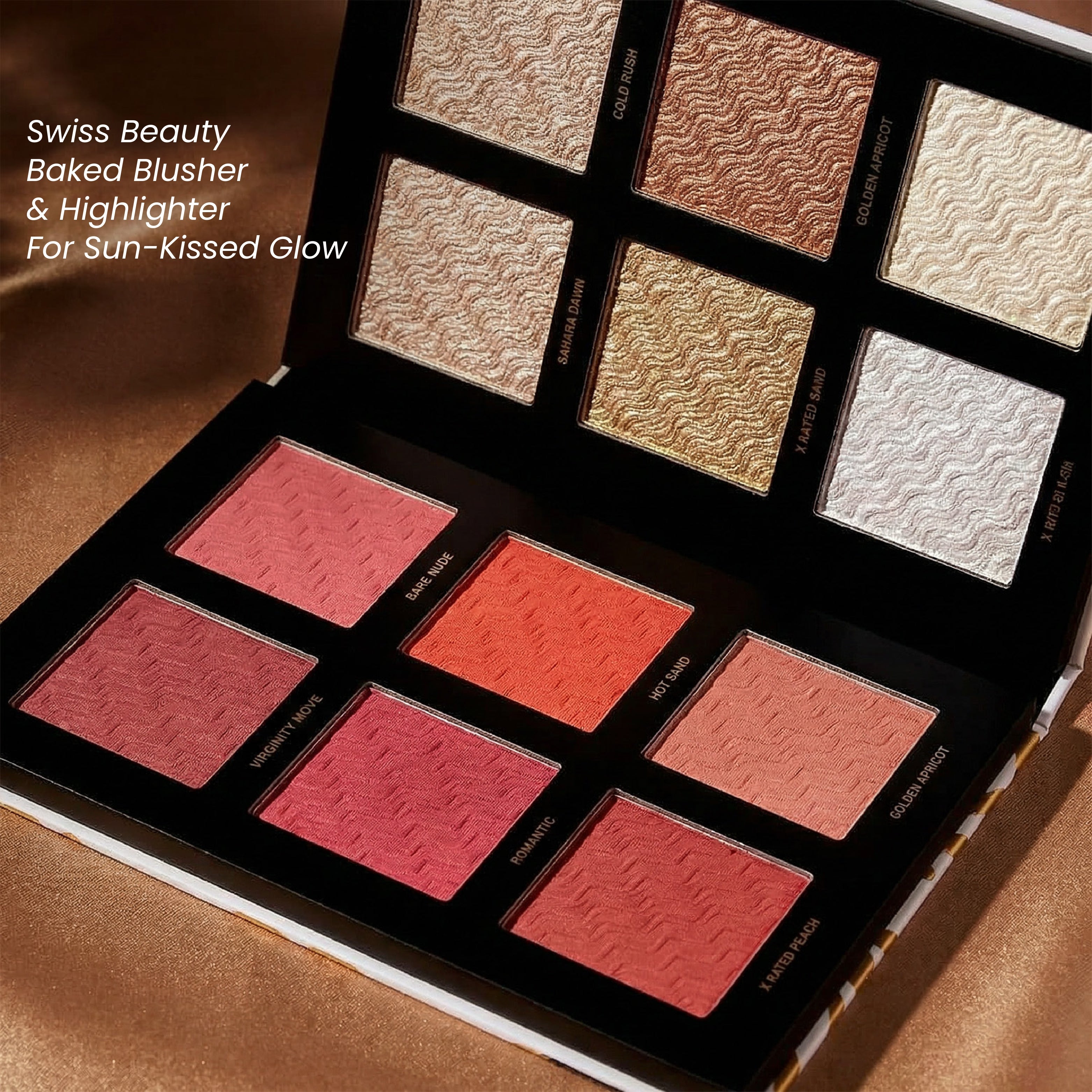 Cvb Highlighter & Blusher palette  Lightweight - Soft Textured - Showstopper C225