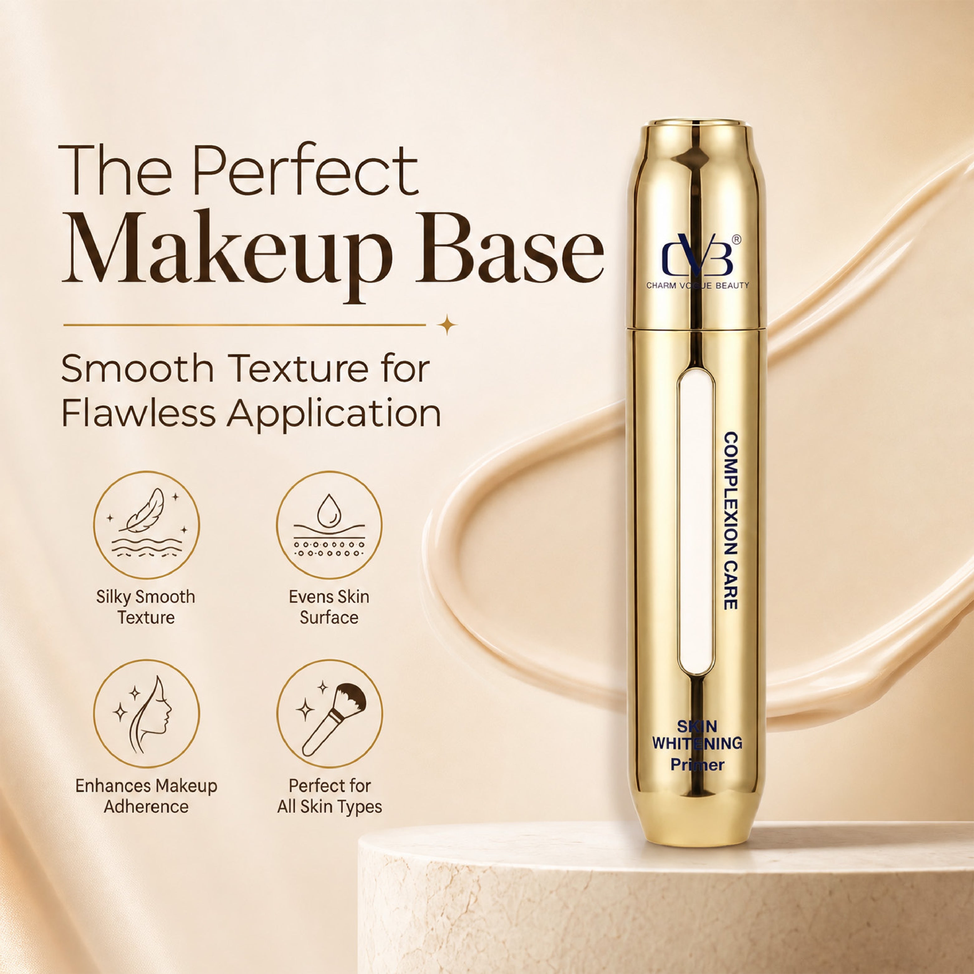 CVB C287 Complexion Care Skin Whitening Primer Hydrates and Plumps skin Goodness of Hyaluronic Acid 30ml