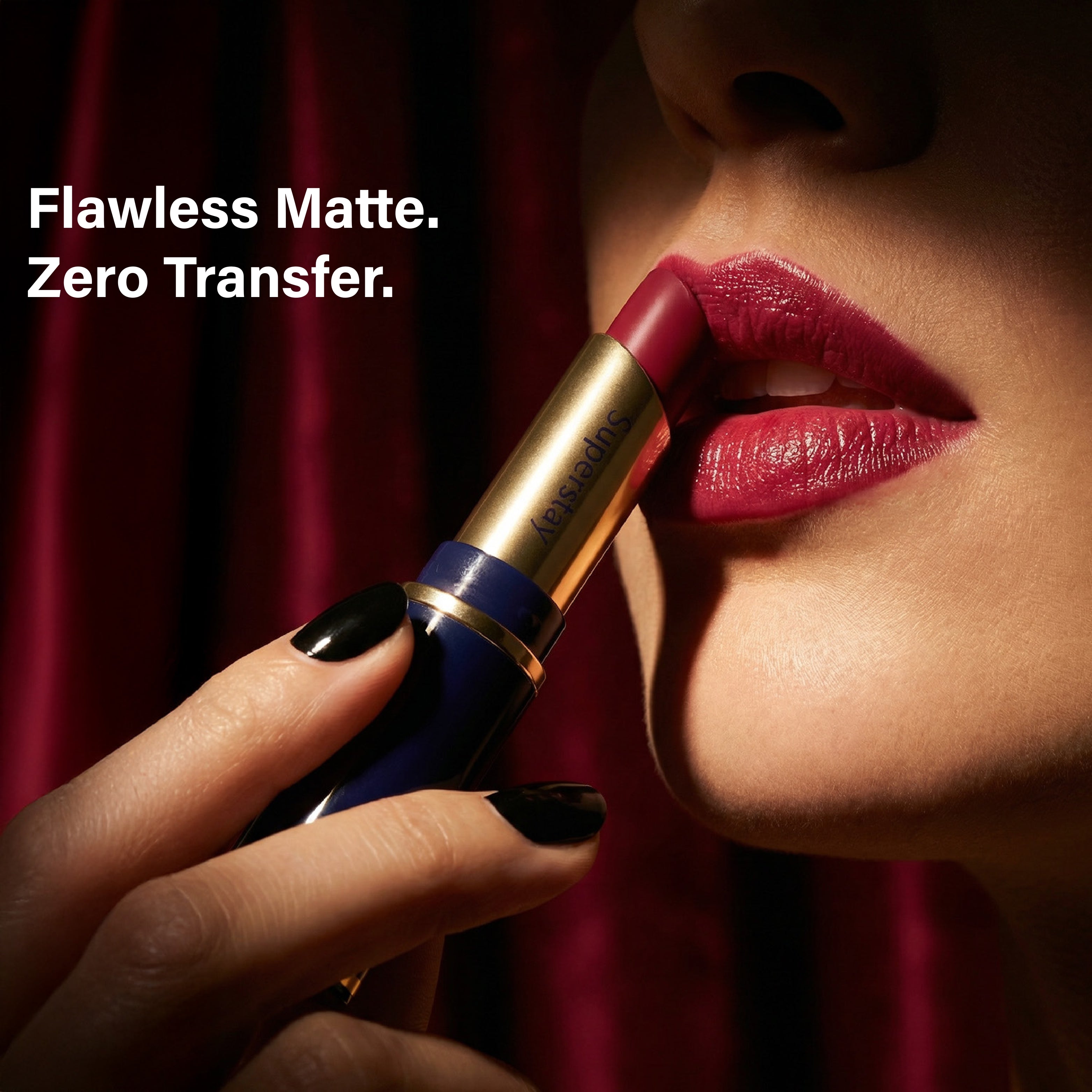 CVB LM-206 SuperStay No Transfer Matte Lipstick, Waterproof and Full-Pigmented, Transfer-Proof Smudge-Proof Lip Colour