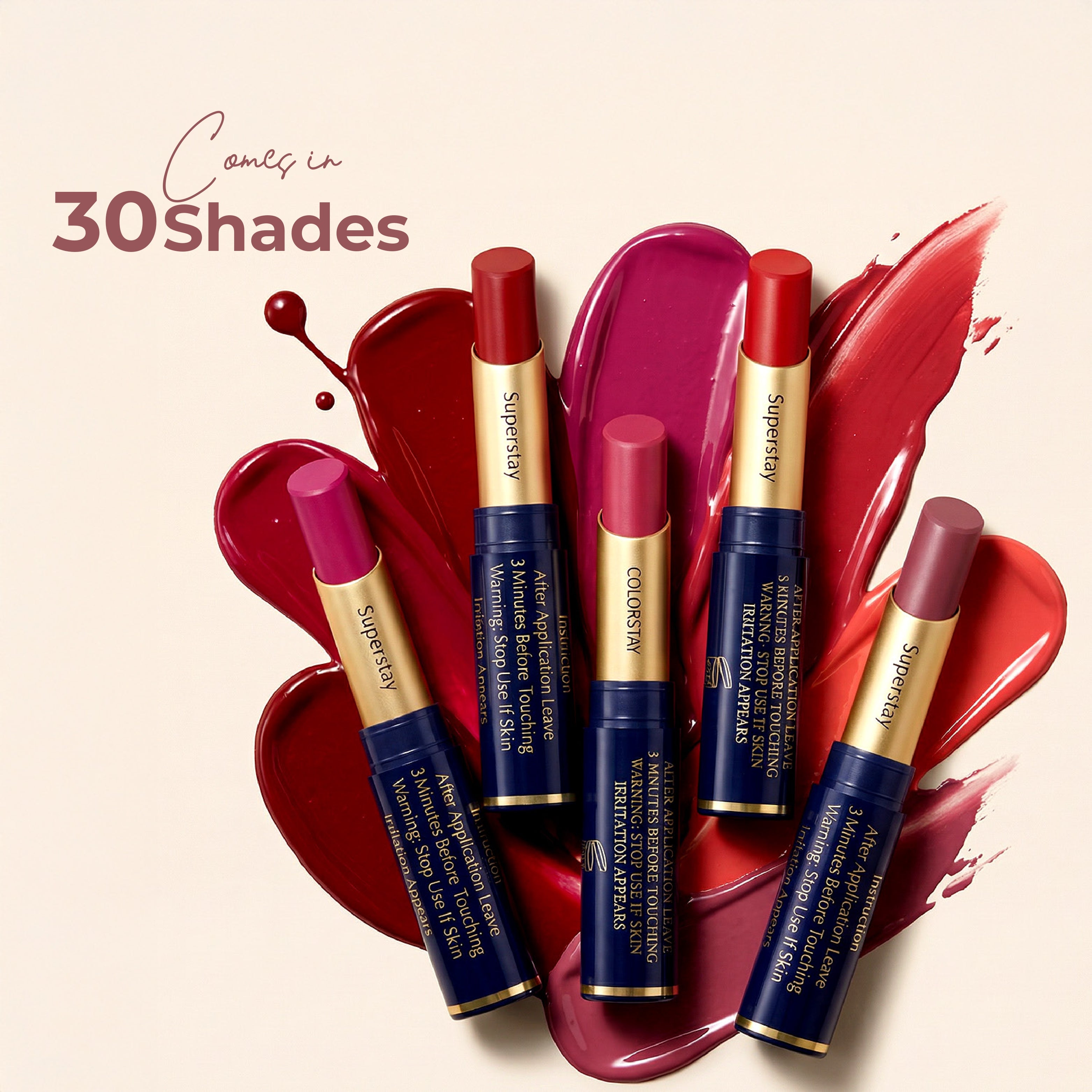 CVB LM-206 SuperStay No Transfer Matte Lipstick, Waterproof and Full-Pigmented, Transfer-Proof Smudge-Proof Lip Colour