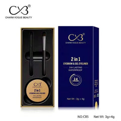 CVB 2 IN 1  EYEBROW & GEL EYELINER 24H LASTING WATERPROOF