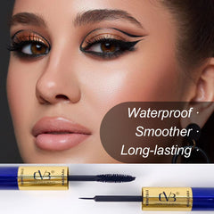 CVB  2 in 1  Mascara Eyeliner  Smoother , Waterproof , Smudge Proof , volumizing,  Long-Lasting