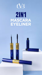 CVB  2 in 1  Mascara Eyeliner  Smoother , Waterproof , Smudge Proof , volumizing,  Long-Lasting