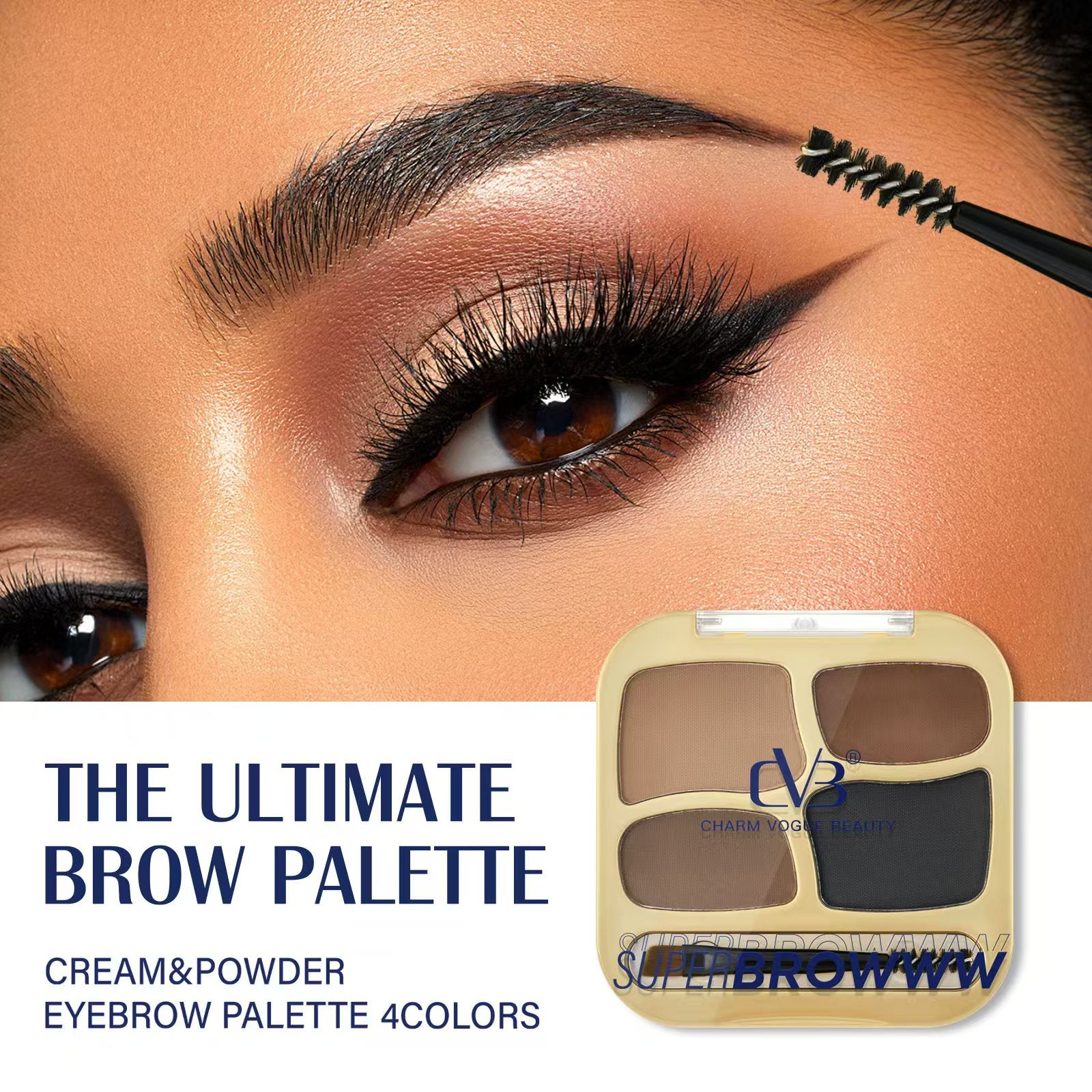 CVB Super Broww the ultimate brow palette Cream & Powder Eyebrow palette 4 Colors  C217