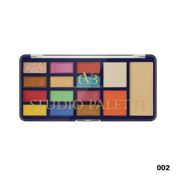 CVB Studio Palette 12 Eye Shadow 1 Blush 1 Highlight 1 Compact Powder