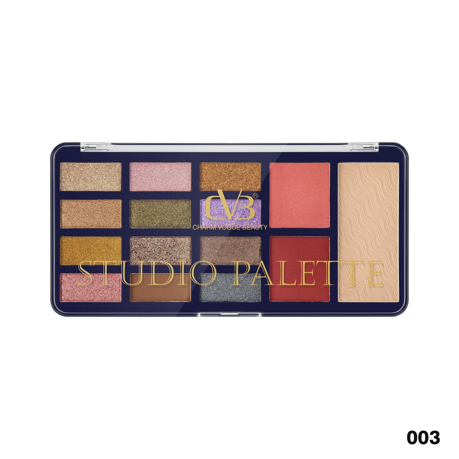 CVB Studio Palette 12 Eye Shadow 1 Blush 1 Highlight 1 Compact Powder