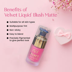 cvb Velvet Liquid Blush Matte Glides On skin  Lasting Glow