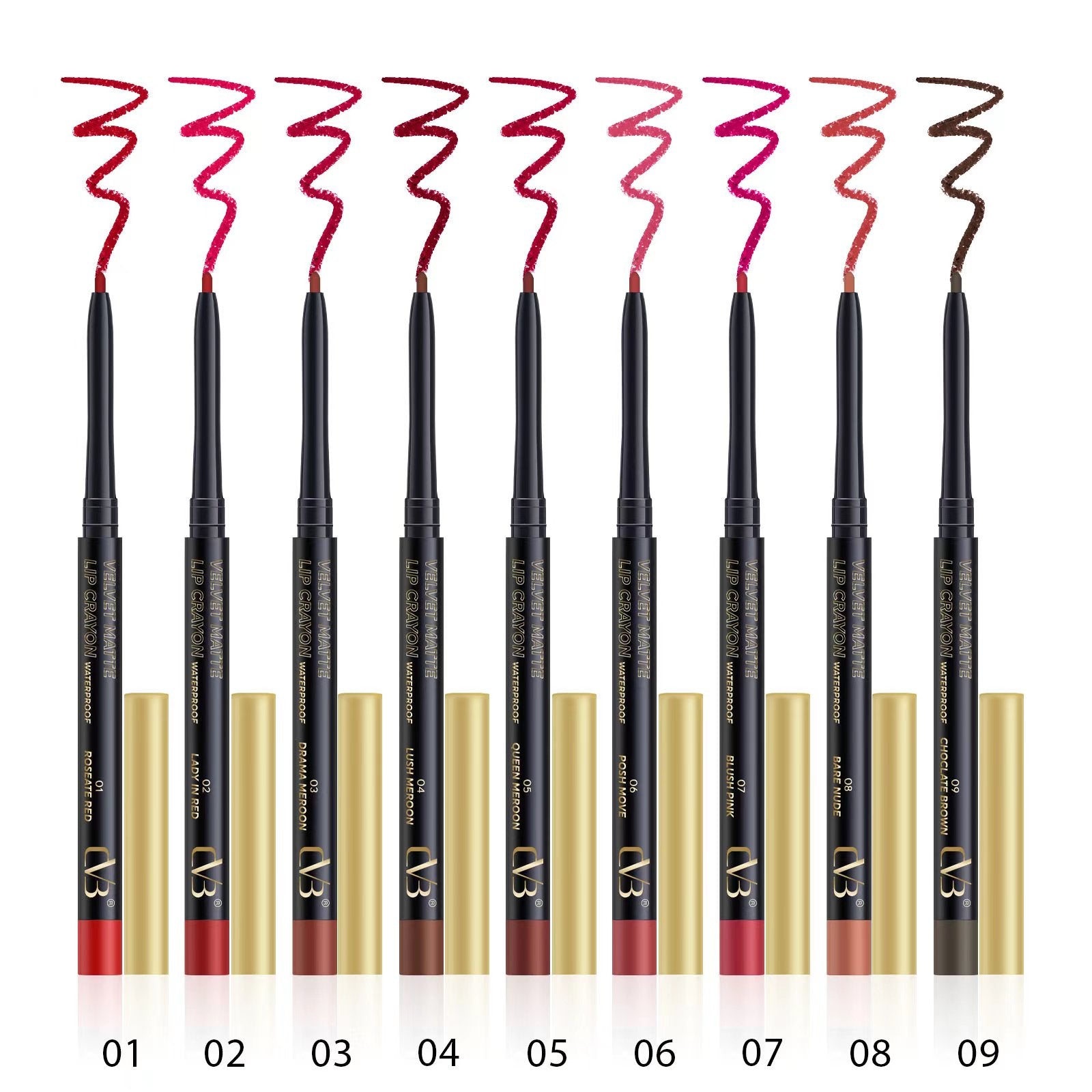 CVB  Velvet Matte Lip Crayon Wateroroof Color Contour  C189