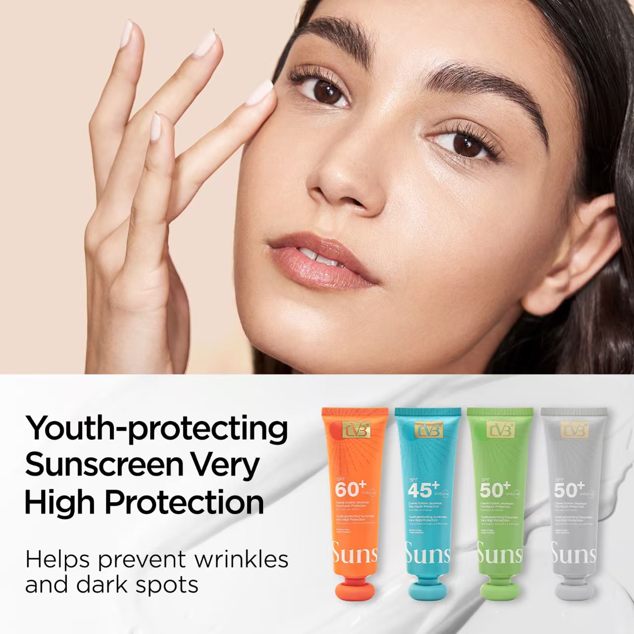 Cvb Sunscreen SPF60+++ UVB UVA Youth-protecting sunscreen very protection wrinkles and Dark Spots  c-240A