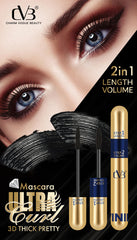 CVB  Twinning 2 In 1 Ultra Mascara  Length Volume 3D Thick Pretty c253