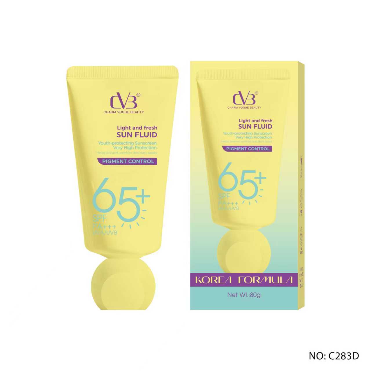 CVB C283 SUN FLUID PIGMENT CONTROL 65 SPF PA++ UVA/UVB YOUTH-PROTECTING SUNSCREEN HIGH PROTECTION