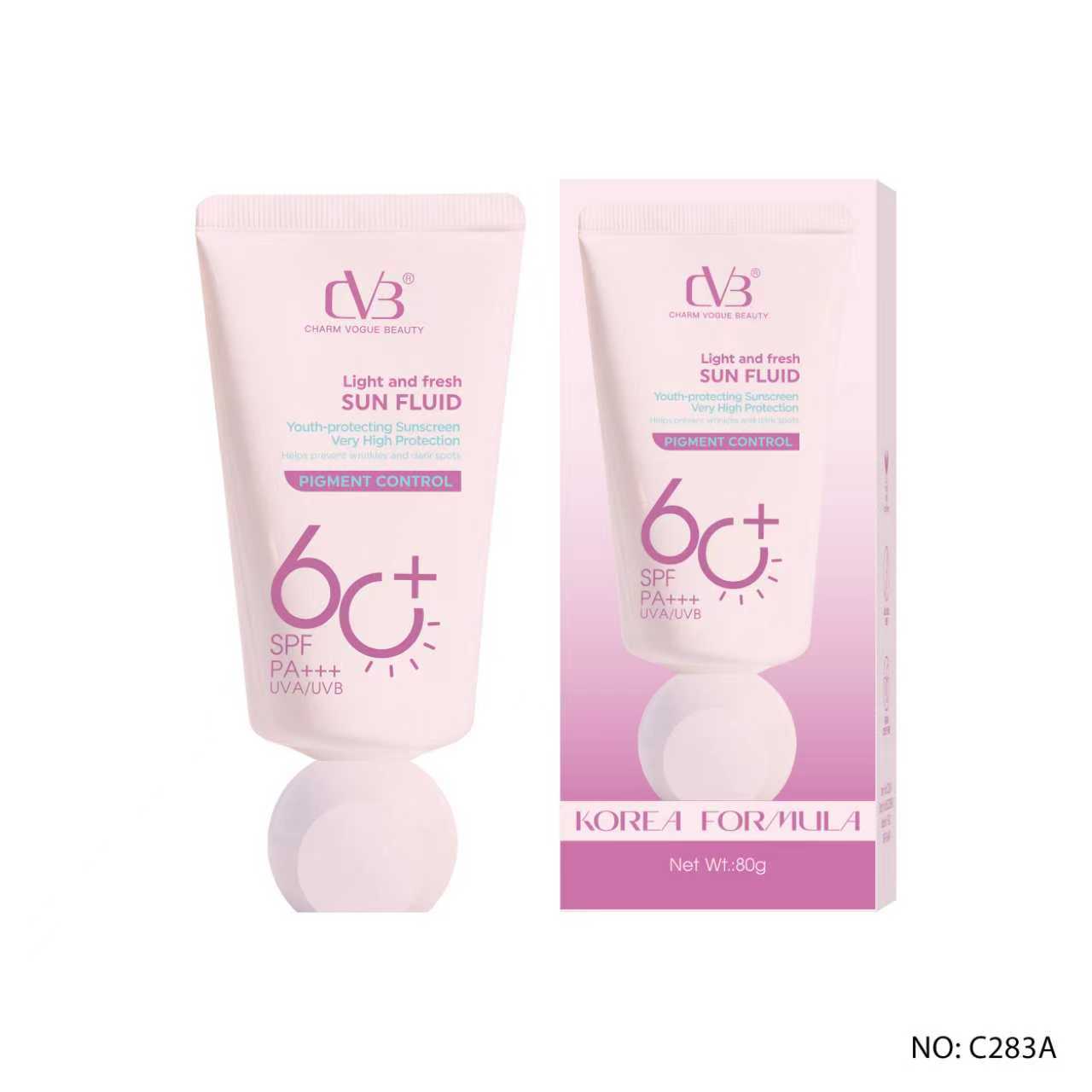CVB C283 SUN FLUID PIGMENT CONTROL 65 SPF PA++ UVA/UVB YOUTH-PROTECTING SUNSCREEN HIGH PROTECTION