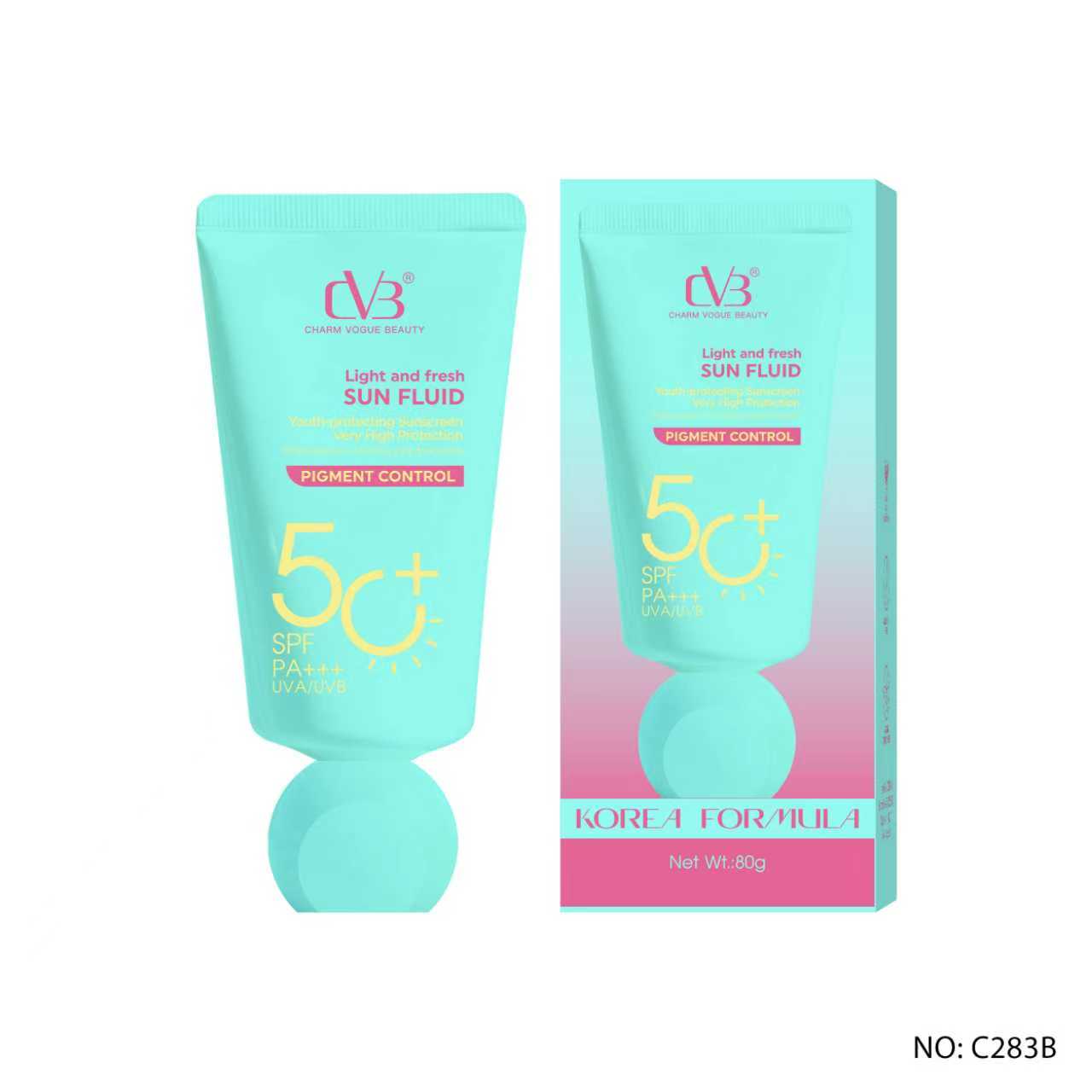 CVB C283 SUN FLUID PIGMENT CONTROL 65 SPF PA++ UVA/UVB YOUTH-PROTECTING SUNSCREEN HIGH PROTECTION