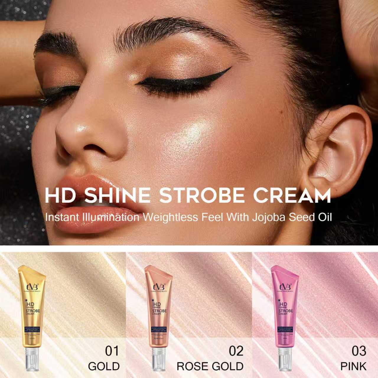 CVB C294 HD SHINE STROBE CREAM FRESH IN THE SPOTLIGHT FOR ALL SKIN TONES GOLD