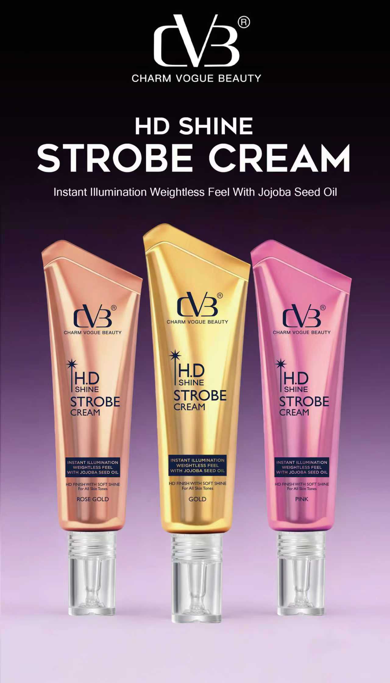 CVB C294 HD SHINE STROBE CREAM FRESH IN THE SPOTLIGHT FOR ALL SKIN TONES GOLD