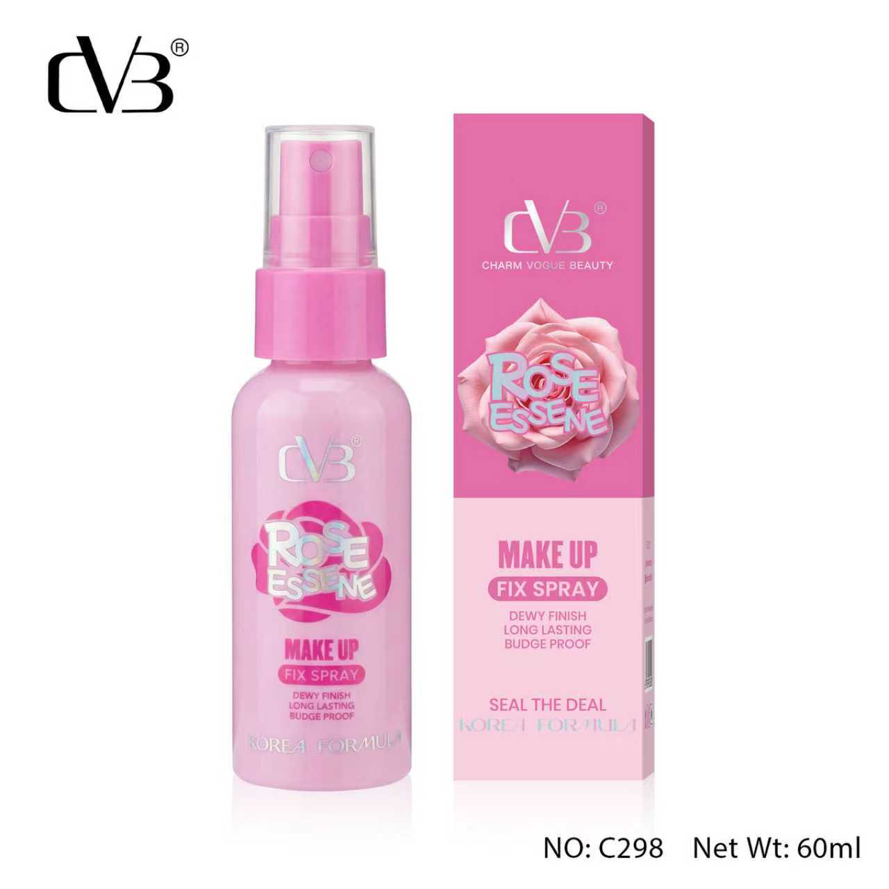 Cvb Rose Essene Make Up Fix Spray Dewy Finish Long Lasting Budge Proof C298
